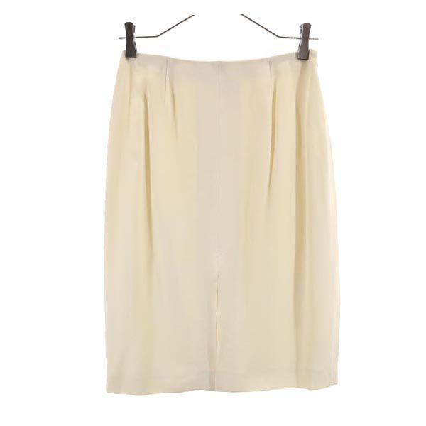 Emporio Armani エンポリオアルマーニ イタリア製 ミディ丈 センタースリット タイトスカート 40 ベージュ レディース