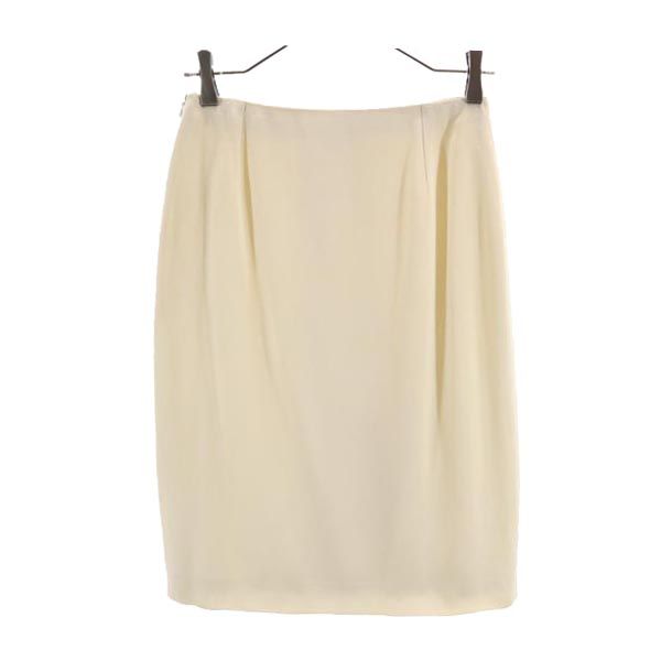 Emporio Armani エンポリオアルマーニ イタリア製 ミディ丈 センタースリット タイトスカート 40 ベージュ レディース