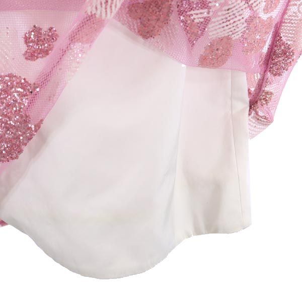 未使用 N°21 ヌメロ ヴェントゥーノ イタリア製 ミディ丈 スパンコール レース タイトスカート 38 ピンク レディース