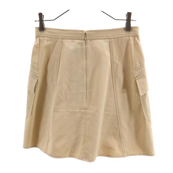GIVENCHY ジバンシィ ミニ丈 台形 スカート 38 ベージュ系 バックジップ レディース