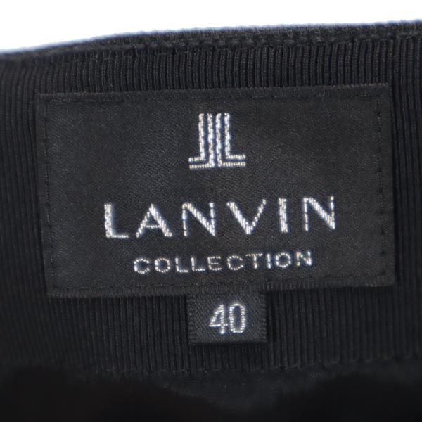 LANVIN ランバン 日本製 ミディ丈 台形 スカート 40 黒 レディース