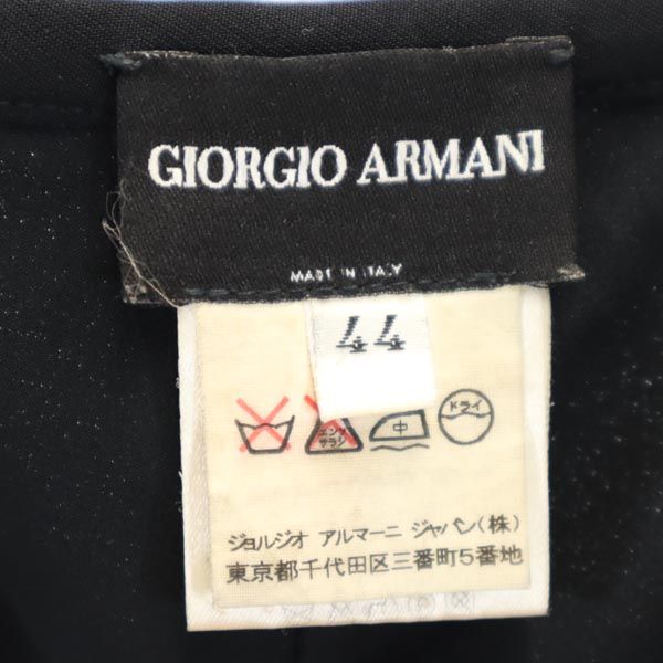 ジョルジオアルマーニ イタリア製 ミディ丈 スカート 44 黒 GIORGIO ARMANI レディース