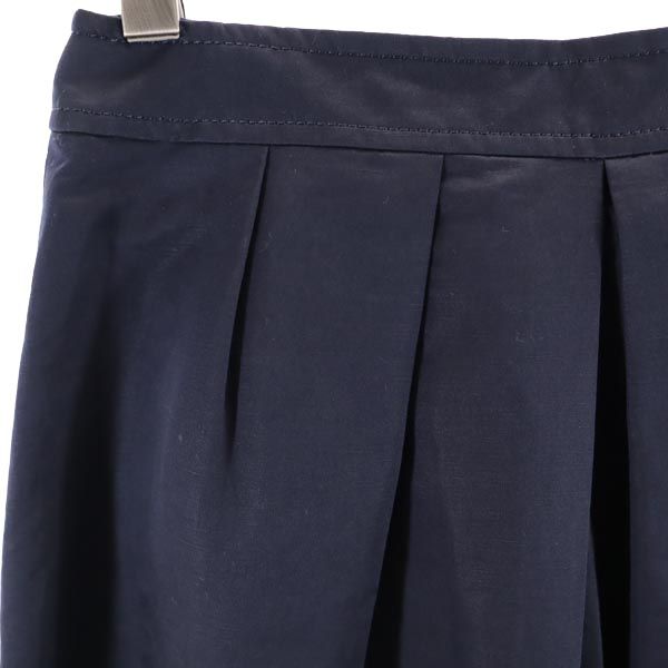 MACKINTOSH PHILOSOPHY マッキントッシュフィロソフィー 三陽商会 リネンブレンド ミニ丈 フレアスカート 38 ネイビー レディース