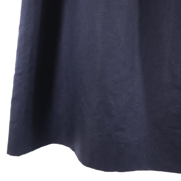 MACKINTOSH PHILOSOPHY マッキントッシュフィロソフィー 三陽商会 リネンブレンド ミニ丈 フレアスカート 38 ネイビー レディース