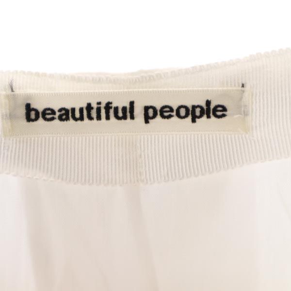 beautiful people ビューティフルピープル ミニ丈 フレアスカート 36 ホワイト レディース