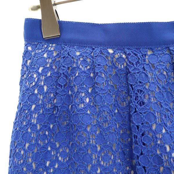 MARC BY MARC JACOBS マークバイマークジェイコブス 総刺繍 ミニスカート 0 青 レディース