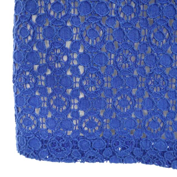 MARC BY MARC JACOBS マークバイマークジェイコブス 総刺繍 ミニスカート 0 青 レディース