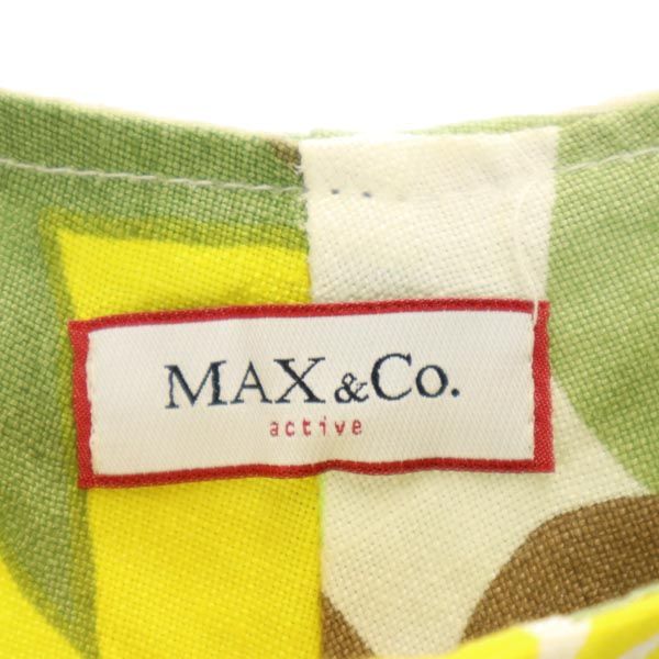 MAX&CO マックスアンドコー イタリア製 ミディ丈 リネン 台形 スカート 38 レディース