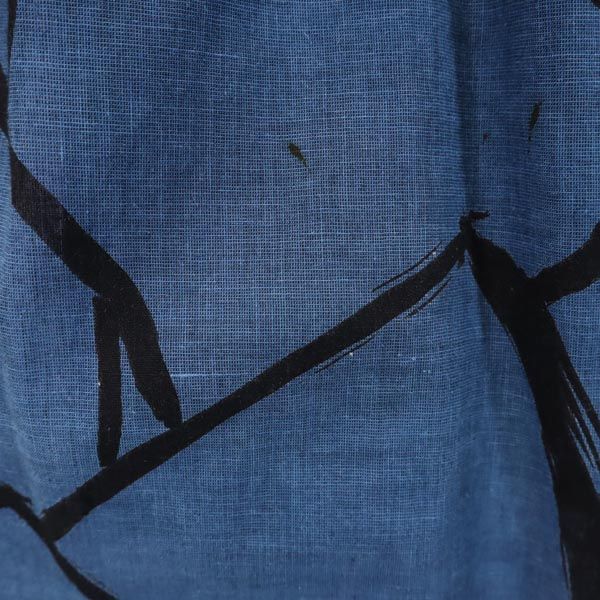 miss chloe ミスクロエ 日本製 ミディ丈 リネンブレンド フレアスカート 38 ネイビー系 レディース