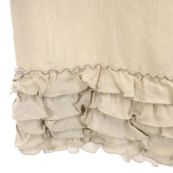 バーバリー 三陽商会 ミディ丈 リネンブレンド 台形 スカート 46 ベージュ系 BURBERRY レディース