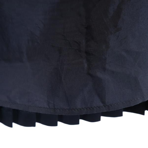 Paul Smith BLACK ポールスミスブラック 日本製 ミニ丈 プリーツスカート 38 ネイビー系 サイドジップ レディース