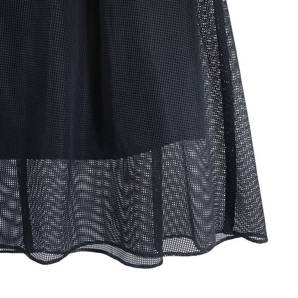 OPENING CEREMONY オープニングセレモニー ミディ丈 メッシュ ギャザースカート S ブラック系 バックジップ レディース