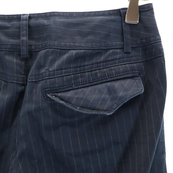 BURBERRY BLUE LABEL バーバリーブルーレーベル 三陽商会 ストライプ ショートパンツ 38 ネイビー レディース