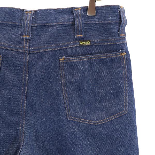 Wrangler ラングラー 90s オールド USA製 ジャージショートパンツ w34 青系 フリンジ カットオフ デニム調 メンズ