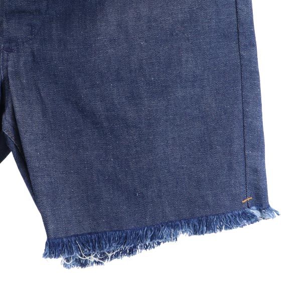 Wrangler ラングラー 90s オールド USA製 ジャージショートパンツ w34 青系 フリンジ カットオフ デニム調 メンズ