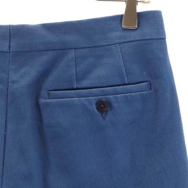Salvatore Piccolo サルヴァトーレピッコロ イタリア製 ストレッチ ショートパンツ 44 青 NAPOLI ボタンフライ メンズ