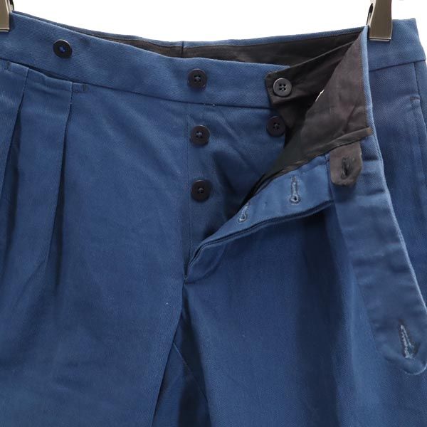 Salvatore Piccolo サルヴァトーレピッコロ イタリア製 ストレッチ ショートパンツ 44 青 NAPOLI ボタンフライ メンズ