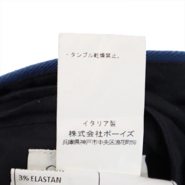 Salvatore Piccolo サルヴァトーレピッコロ イタリア製 ストレッチ ショートパンツ 44 青 NAPOLI ボタンフライ メンズ