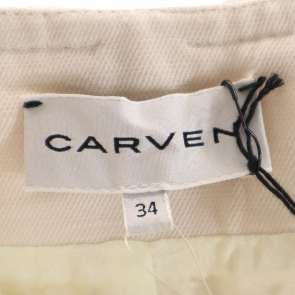未使用 CARVEN カルヴェン ミニ丈 台形 スカート 34 ホワイト系 レディース