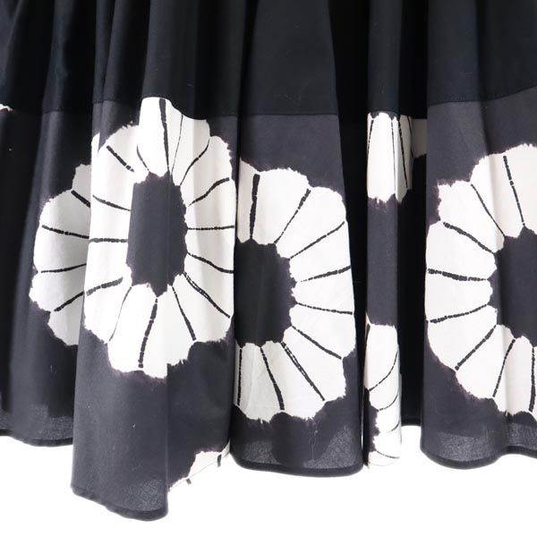 Blumarine ブルマリン イタリア製 ミディ丈 フレアスカート 38 黒 レディース