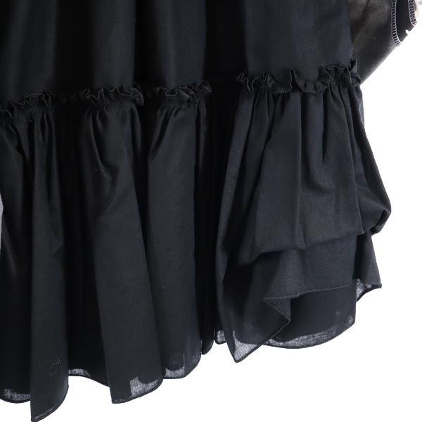 Blumarine ブルマリン イタリア製 ミディ丈 フレアスカート 38 黒 レディース