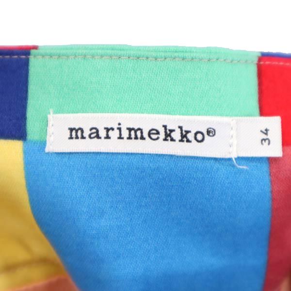 marimekko マリメッコ チェック ミニ丈 スカート 34 レディース