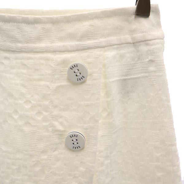 ダックス 日本製 ミディ丈 スカート 38 白 DAKS レディース