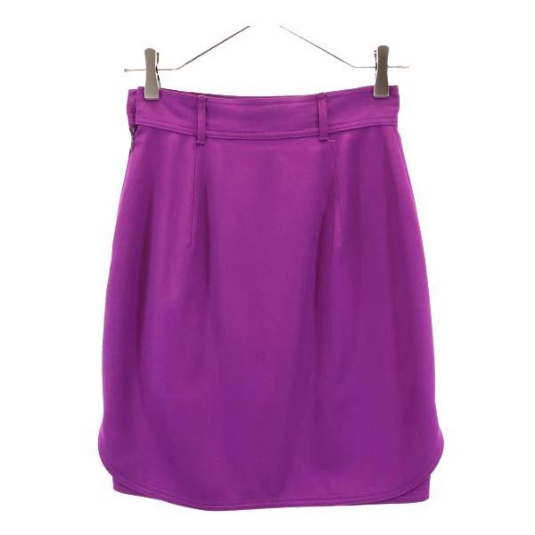 Gianni Versace ジャンニヴェルサーチ イタリア製 ミニ丈 ウール100％ スカート 紫 レディース
