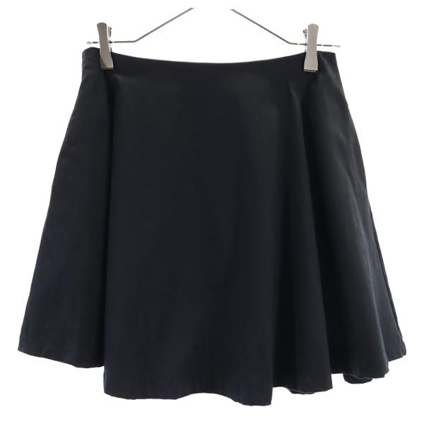 KATE SPADE SATURDAY ケイトスペードサタデー ミニ丈 フレアスカート 4 ブラック系 バックジップ レディース