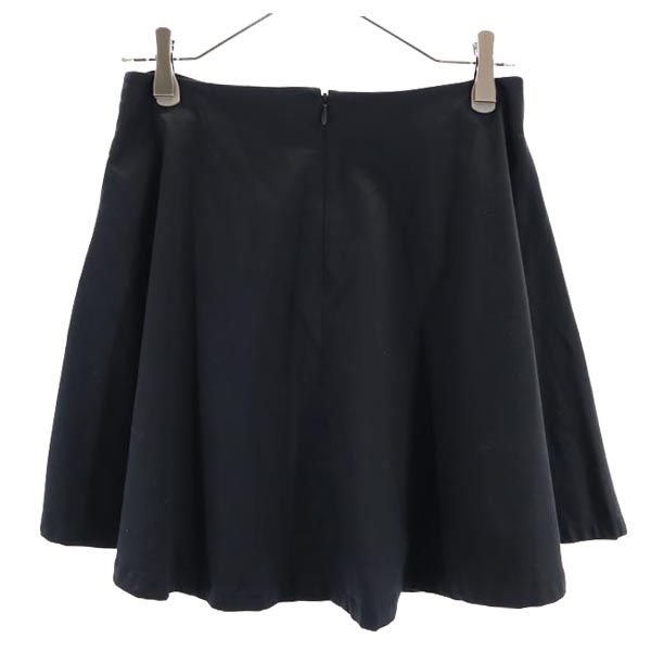 KATE SPADE SATURDAY ケイトスペードサタデー ミニ丈 フレアスカート 4 ブラック系 バックジップ レディース