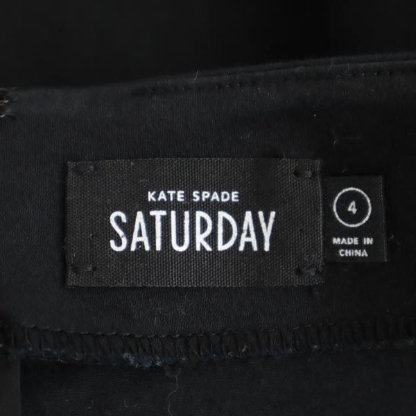 KATE SPADE SATURDAY ケイトスペードサタデー ミニ丈 フレアスカート 4 ブラック系 バックジップ レディース
