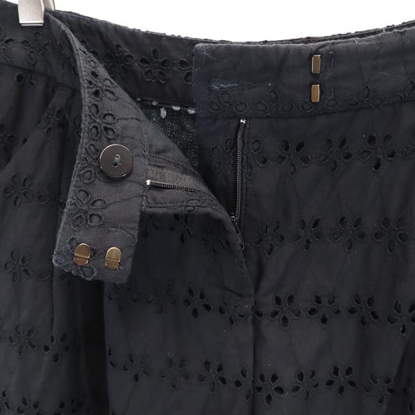 MAX&CO マックスアンドコー 花柄 刺繍 ショートパンツ 40 ブラック レディース