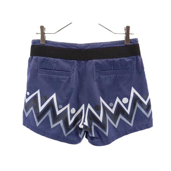 STUSSY ステューシー ショートパンツ S ネイビー系 ロゴ レディース