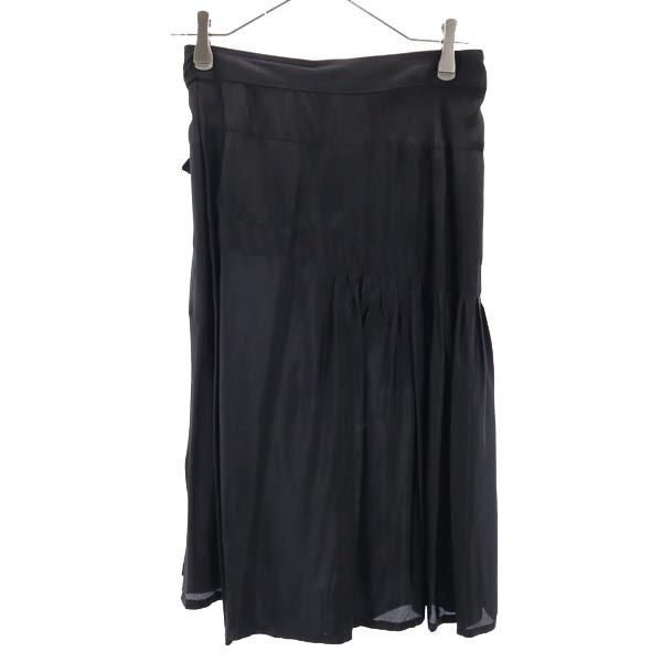 Laxmi ラクシュミー ミディ丈 ラップスカート 38 ブラック 巻きスカート レディース