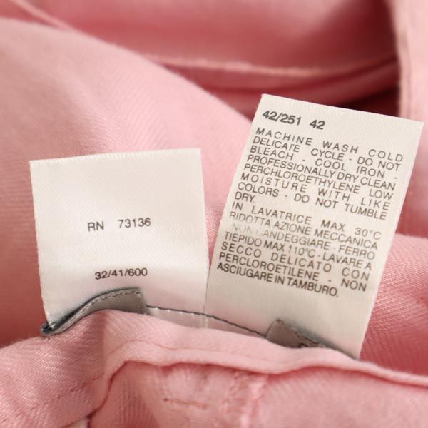 SPORTMAX スポーツマックス イタリア製 リネン ミディ丈 アシンメトリー スカート 42 ピンク アシメ レディース