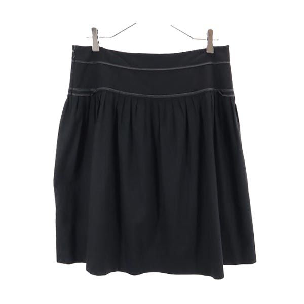 ANTEPRIMA アンテプリマ リネンブレンド ミディ丈 スカート 44 黒 レディース