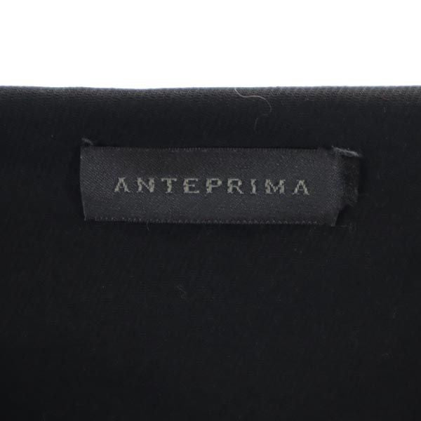 ANTEPRIMA アンテプリマ リネンブレンド ミディ丈 スカート 44 黒 レディース