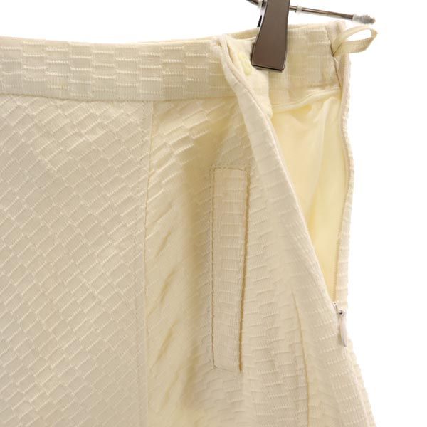 Emporio Armani エンポリオアルマーニ ミニ丈 プリーツスカート 36 アイボリー系 レディース