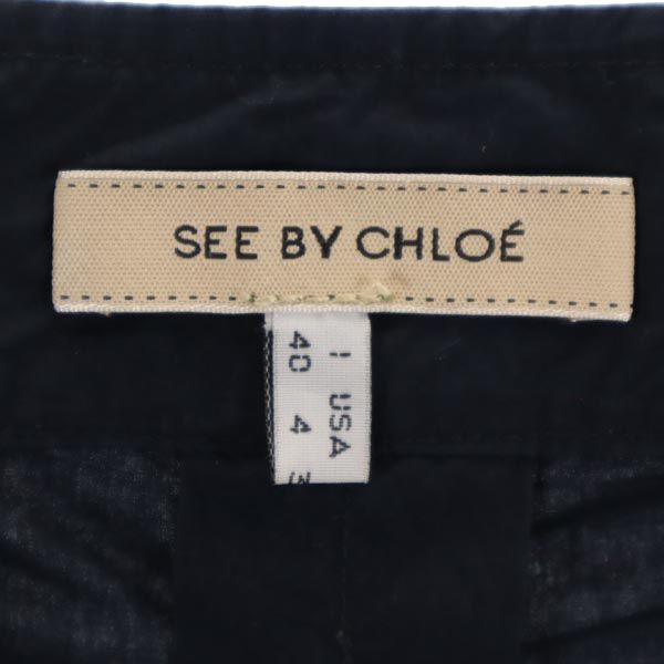 SEE BY CHLOE シーバイクロエ ミニ丈 ラップスカート USA 4 紺 レディース