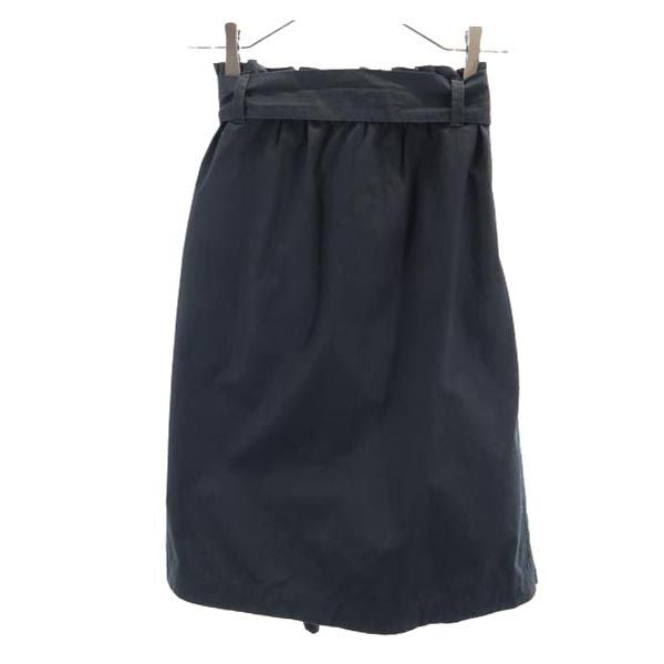 MACPHEE マカフィー 日本製 ミディ丈 スカート 32 黒 トゥモローランド ウエストゴム レディース