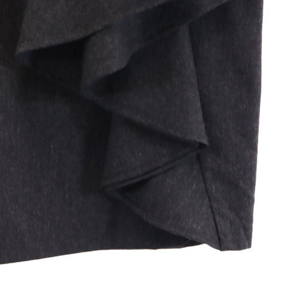 MAX MARA マックスマーラ イタリア製 ウールブレンド ミディ丈 デザイン スカート 38 ブラック系 レディース