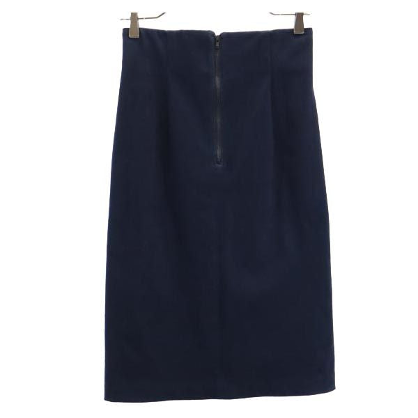 OPENING CEREMONY オープニングセレモニー 日本製 ミディ丈 スカート M ネイビー系 バックジップ レディース