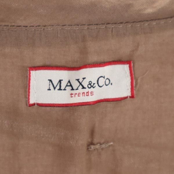 MAX&CO マックスアンドコー ミディ丈 デザイン ギャザースカート 40 ブラウン系 サイドジップ レディース