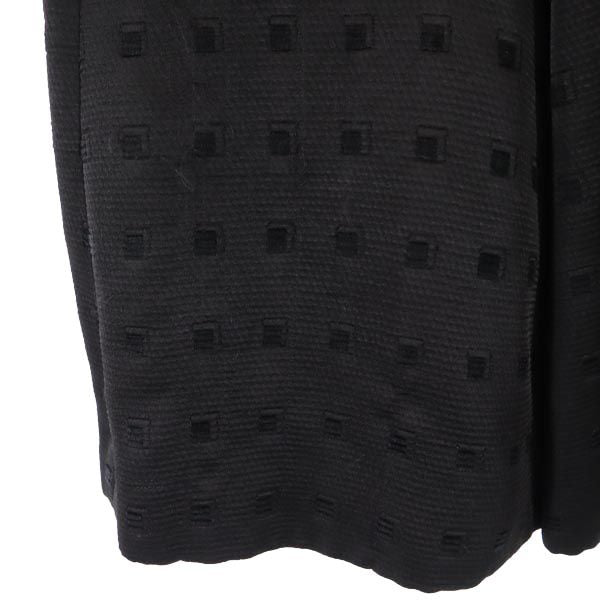 MACKINTOSH LONDON マッキントッシュロンドン 日本製 総柄 ミディ丈 スカート 48 ブラック ビッグサイズ レディース