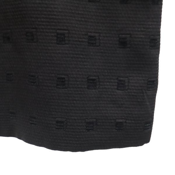 MACKINTOSH LONDON マッキントッシュロンドン 日本製 総柄 ミディ丈 スカート 48 ブラック ビッグサイズ レディース