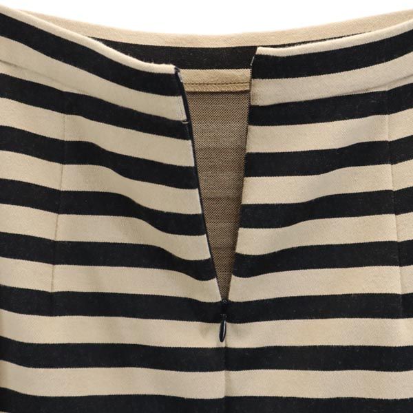 MAX MARA WEEKEND マックスマーラ ウイークエンド ボーダー ミニ丈 タイトスカート S ベージュ系 バックジップ レディース