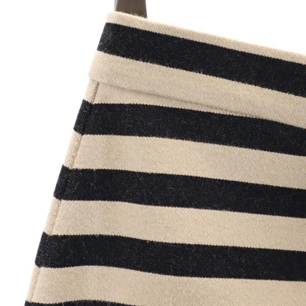 MAX MARA WEEKEND マックスマーラ ウイークエンド ボーダー ミニ丈 タイトスカート S ベージュ系 バックジップ レディース