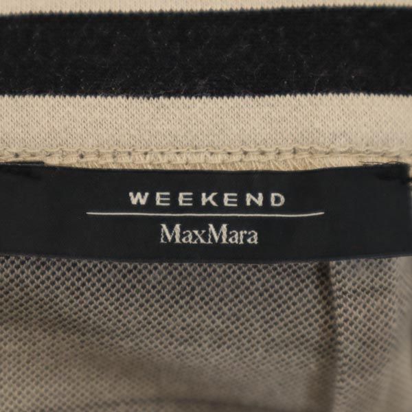 MAX MARA WEEKEND マックスマーラ ウイークエンド ボーダー ミニ丈 タイトスカート S ベージュ系 バックジップ レディース