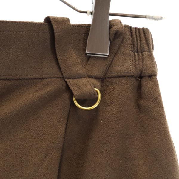 レオナール スポーツ フェイクスエード ショートパンツ 66-92 ブラウン LEONARD SPORT ラムース レディース