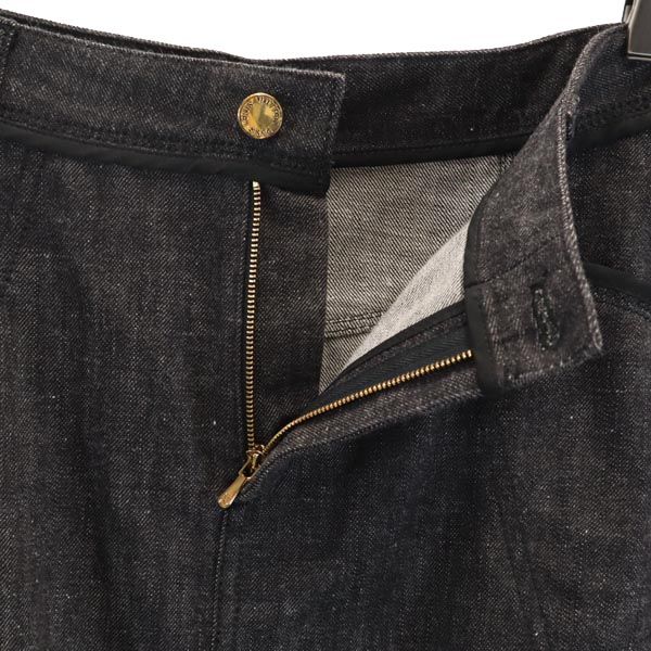 LOUIS VUITTON ルイヴィトン イタリア製 ミニ丈 デニムスカート 38 黒系 レディース